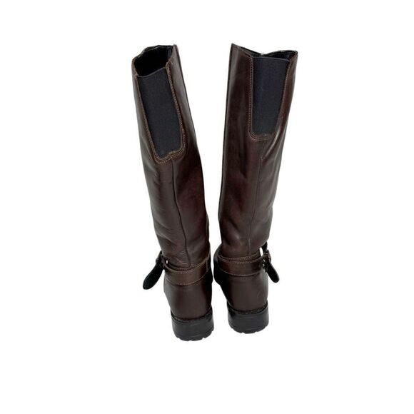 La Canadienne brown buckle pull on knee high leather boots size 6 - Picture 4 of 14